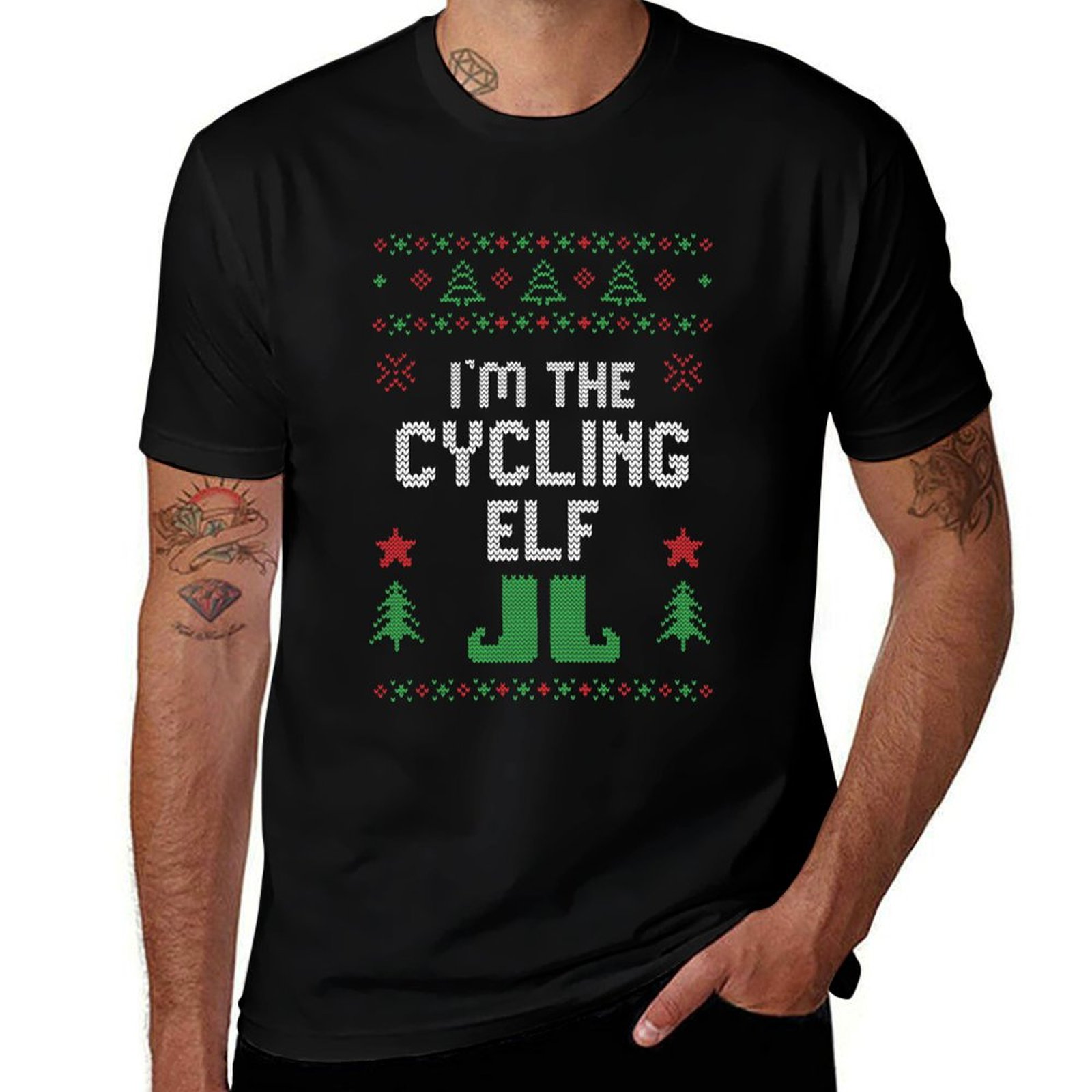 Outdoor Sportsman Group - Cycling Elf Ugly Christmas Costume Matching