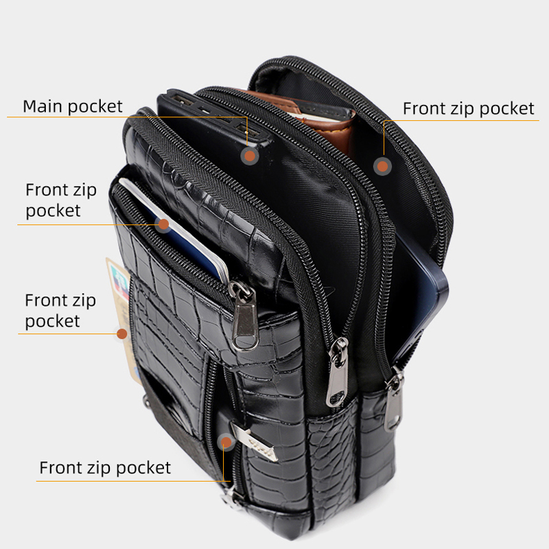 Men Stylish Crocodile Print Cr - Outdoor Sport Bag ulasan dan harga