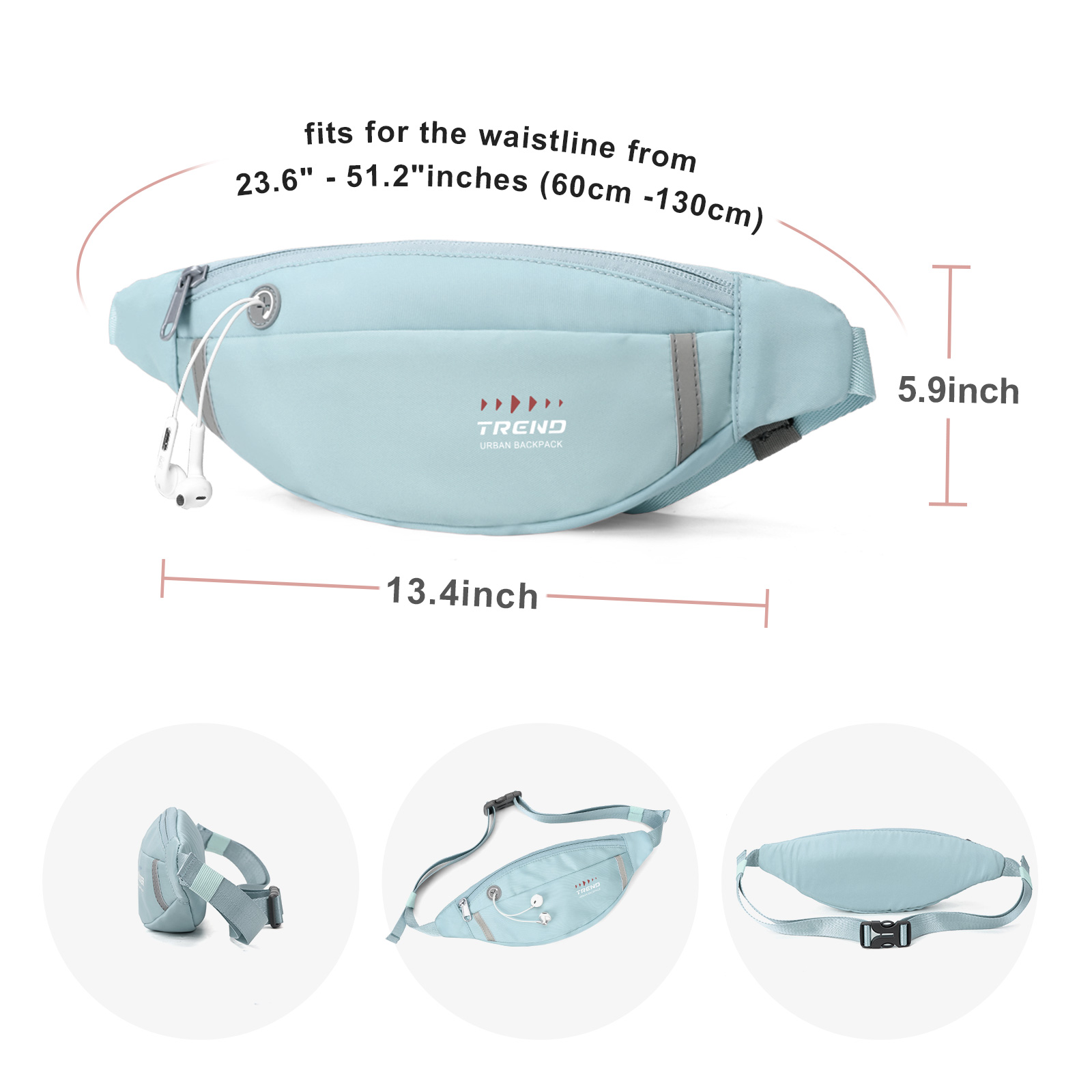Water Resistant Waist Bag Zipp - Outdoor Sport Bag ulasan dan harga