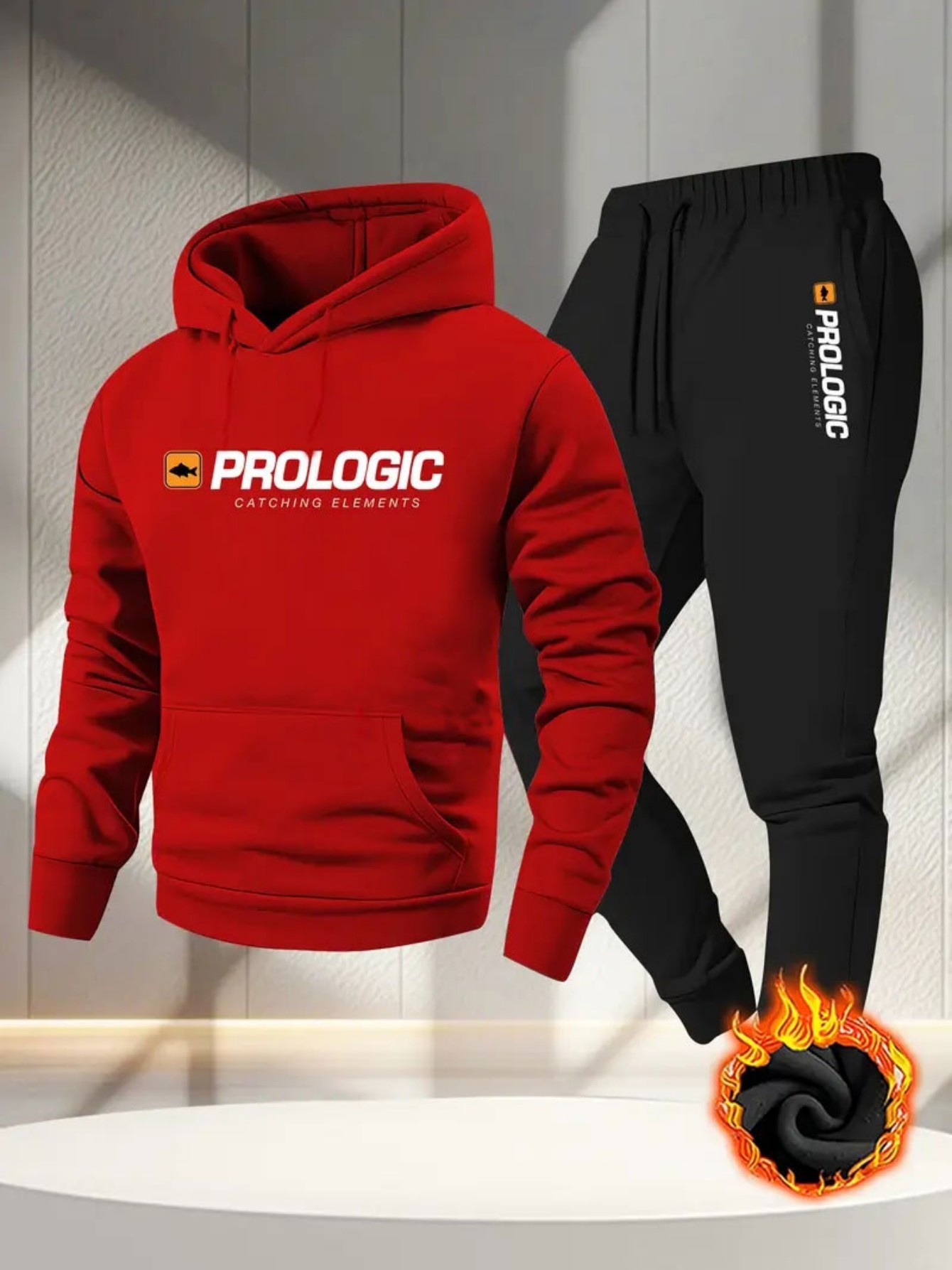 Men Printed Fleece Lined Hoodi - Outdoor Sport Is ulasan dan harga